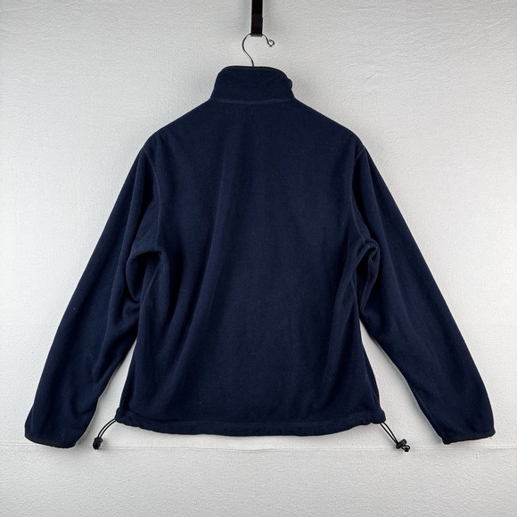 Vtg Polo Sport Ralph Lauren Small Blue Fleece Quarter Zip Cord Hem Pullover - Picture 2 of 12